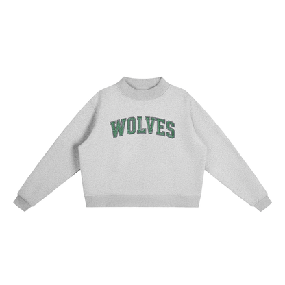 Gingham Wolves Mockneck