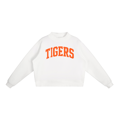 Essential Fleece Mock-Neck Crew Sweatshirt