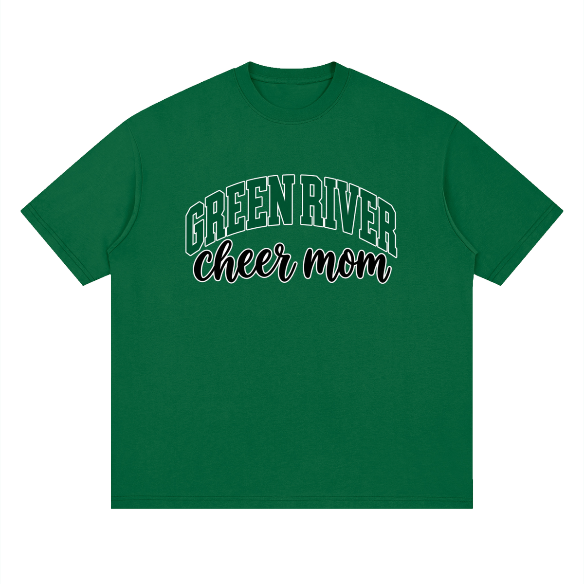 Cheer Mom Green River Oversized Drop Shoulder T-Shirt