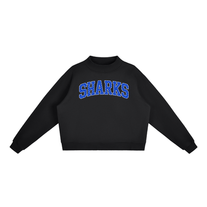 Polka Dot Saint James Essential Fleece Mock-Neck Crew Sweatshirt (printed)