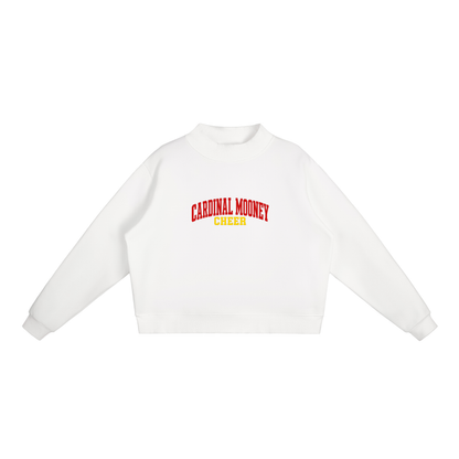 Basic 1 Cardinal Mooney Essential Fleece Mock-Neck Crew Sweatshirt