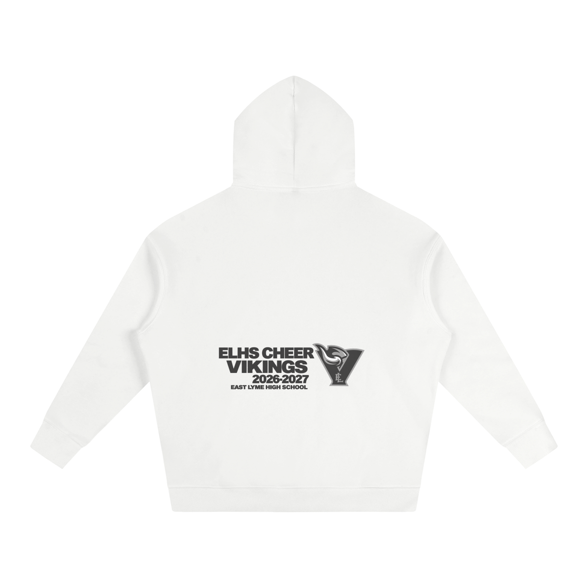 Vector Star Front East Lyme Oversize Fleeced Hoodie