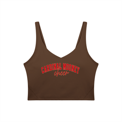 Cursive Cardinal Mooney Women's V-Neck Yoga Sports Bra
