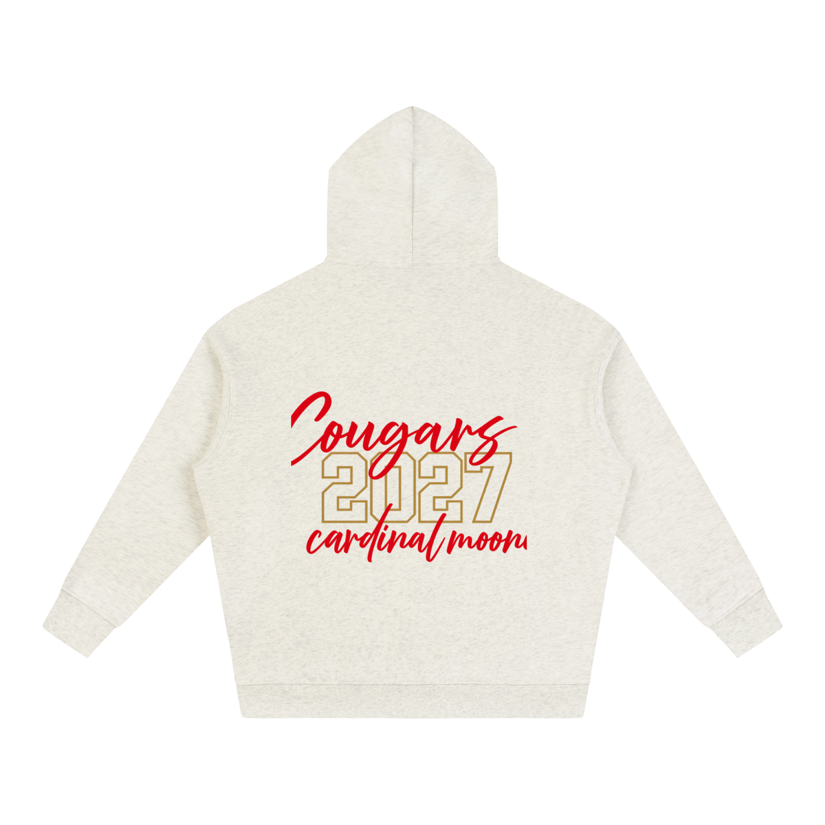 Cursive Front Cardinal Mooney Oversize Fleeced Hoodie