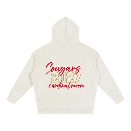 Cursive Front Cardinal Mooney Oversize Fleeced Hoodie