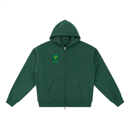 Simple Blanchet Essential Fleece Zip-Through Hoodie