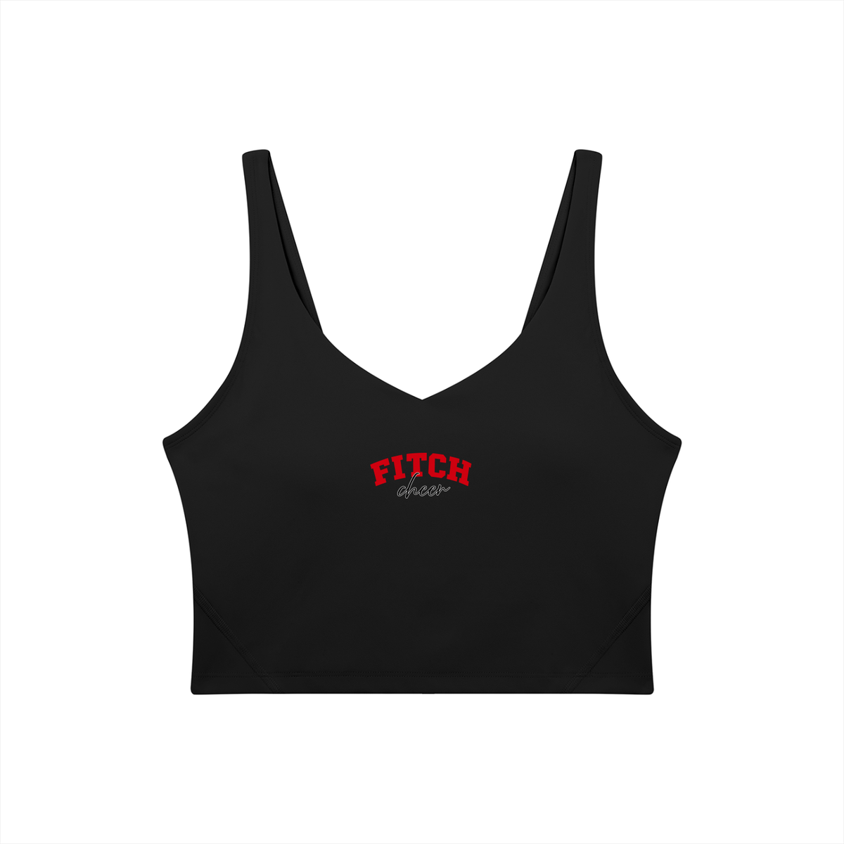 Cursive Fitch Women's V-Neck Yoga Sports Bra
