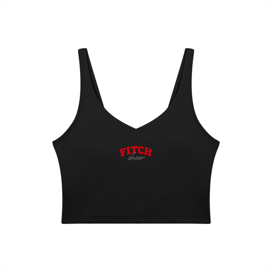 Cursive Fitch Women's V-Neck Yoga Sports Bra