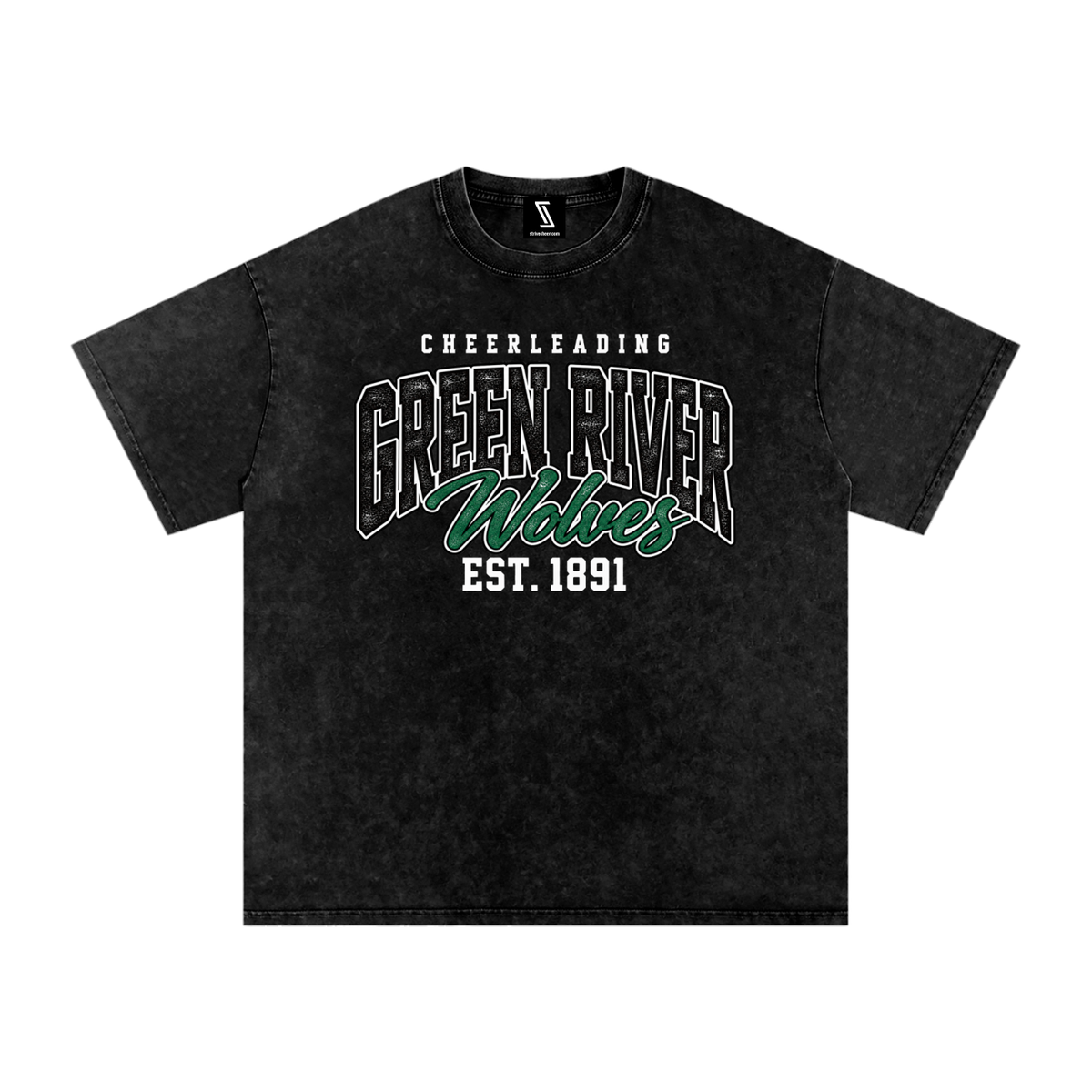 Vintage Green River Snow Washed Oversized Cotton T-Shirt