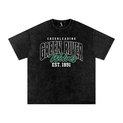 Vintage Green River Snow Washed Oversized Cotton T-Shirt