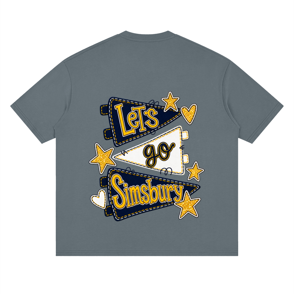 Lets Go Simsbury Oversized Drop Shoulder T-Shirt