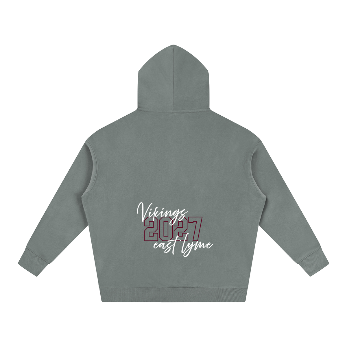 Cursive Front East Lyme Oversize Fleeced Hoodie