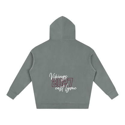 Cursive Front East Lyme Oversize Fleeced Hoodie