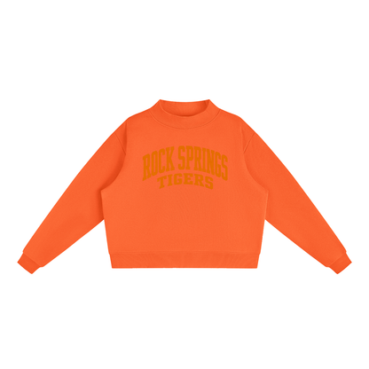 Essential Fleece Mock-Neck Crew Sweatshirt