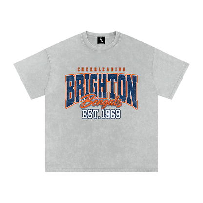 Snow Washed Oversized Cotton T-Shirt
