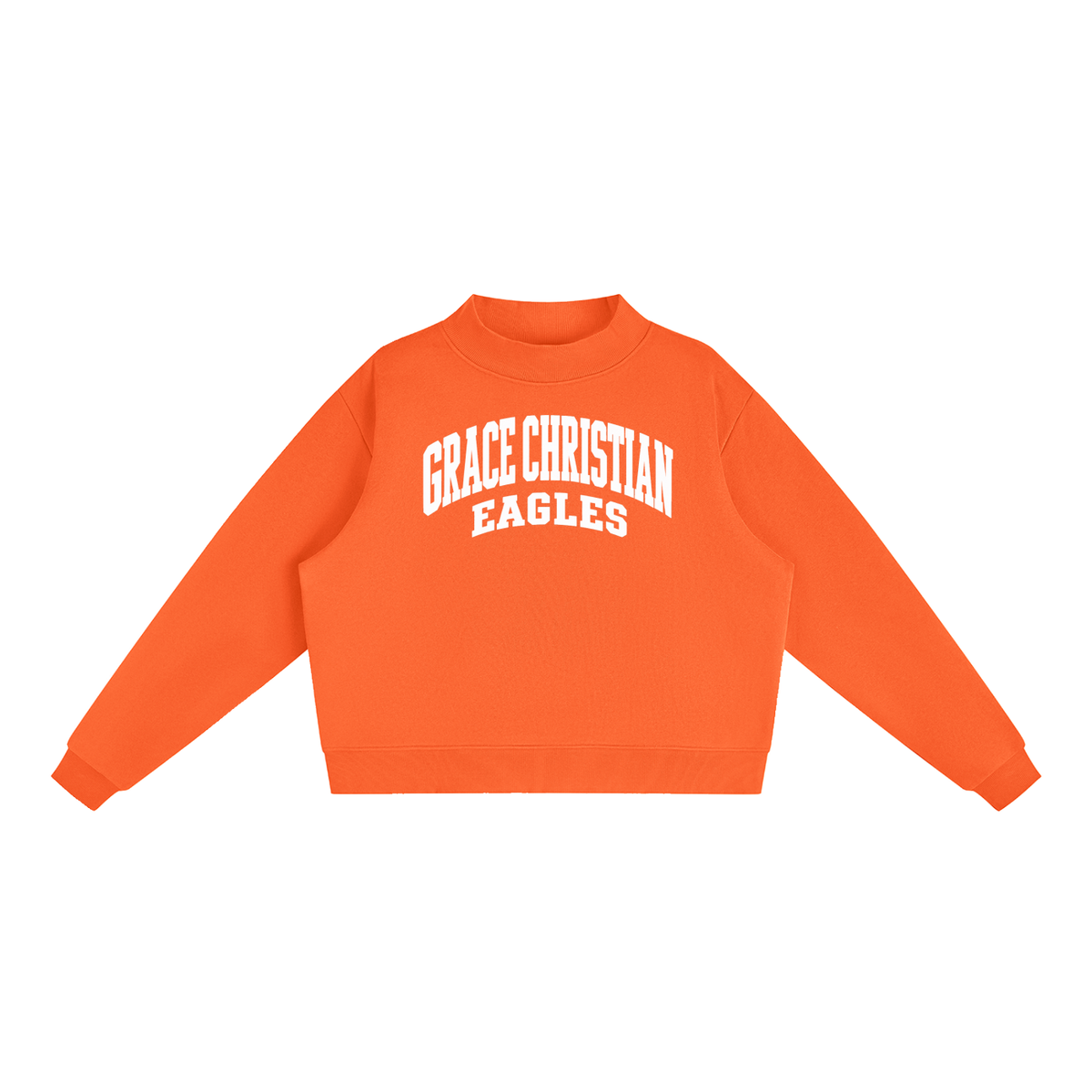 Essential Fleece Mock-Neck Crew Sweatshirt