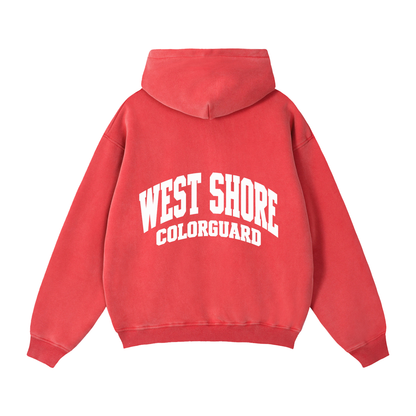 Basic 2 White West Shore Zip-Through Boxy Fleece Hoodie