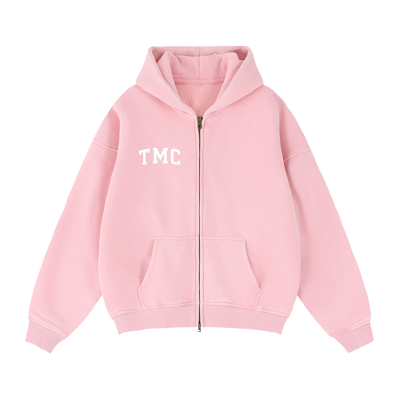 Zip-Through Boxy Fleece Hoodie