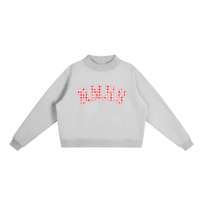 Essential Fleece Mock-Neck Crew Sweatshirt