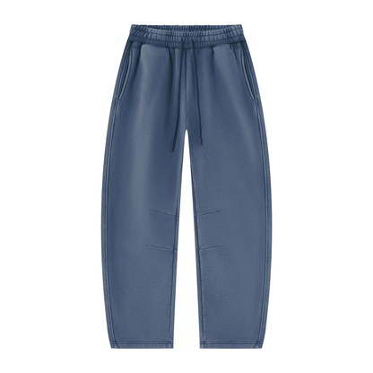 Unisex Vintage Wash Barrel Leg Fleece Sweatpants