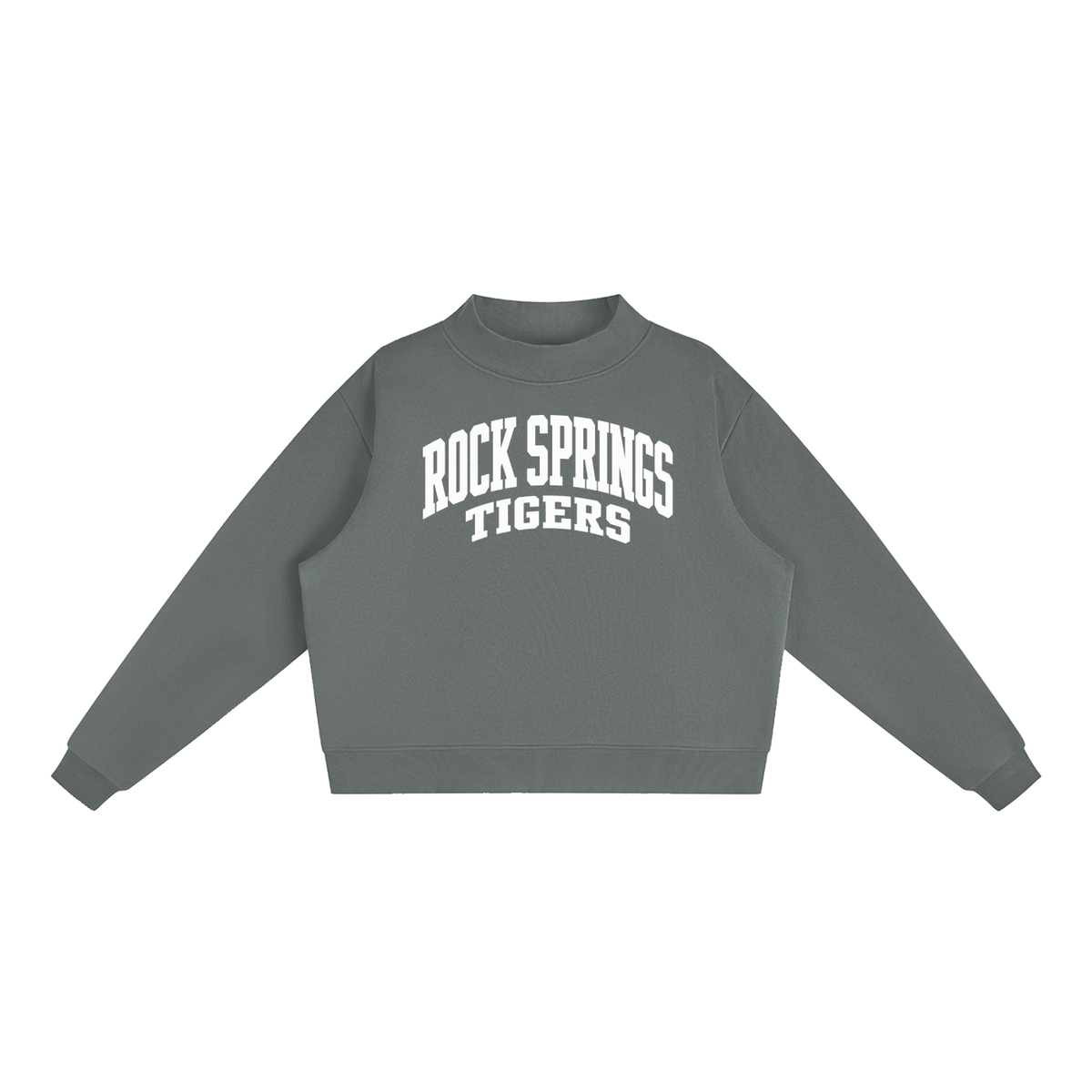 Essential Fleece Mock-Neck Crew Sweatshirt