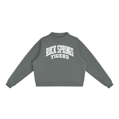 Essential Fleece Mock-Neck Crew Sweatshirt