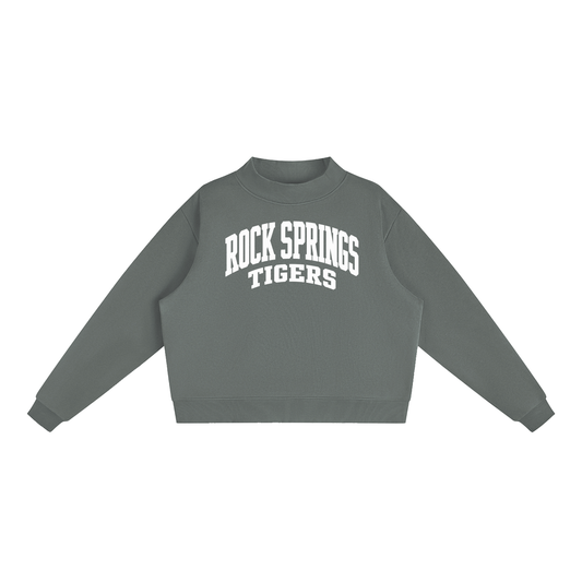 Essential Fleece Mock-Neck Crew Sweatshirt