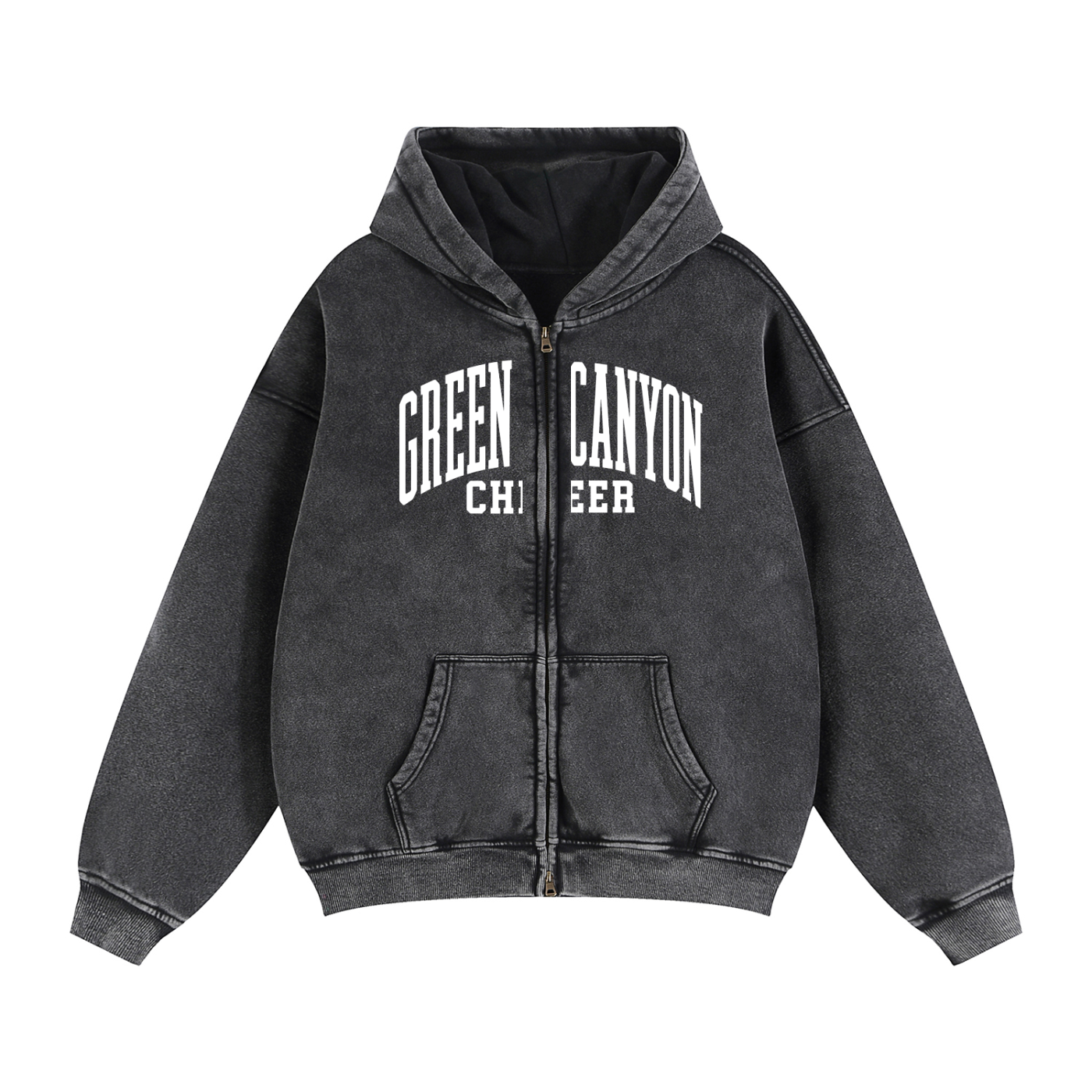 Zip-Through Boxy Hoodie