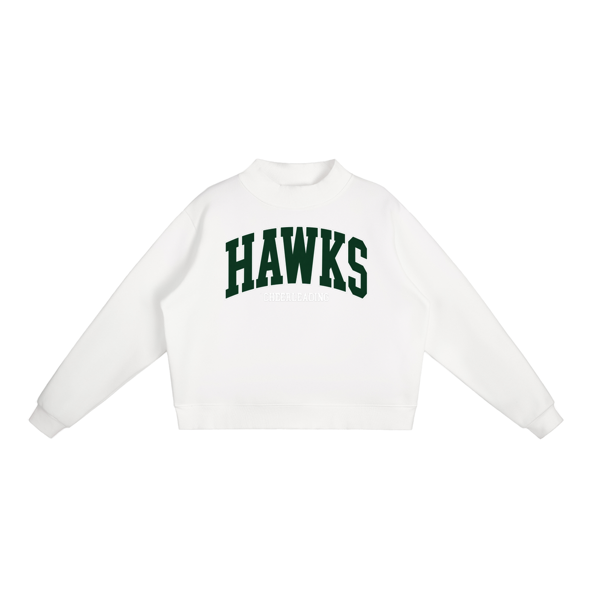 HAWKS Essential Fleece Mock-Neck Crew Sweatshirt