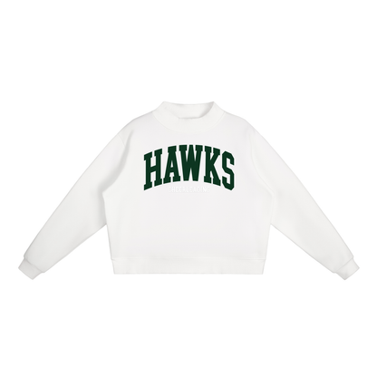 HAWKS Essential Fleece Mock-Neck Crew Sweatshirt