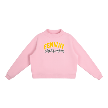 Cheer Mom Fenway Essential Fleece Mock-Neck Crew Sweatshirt (printed)
