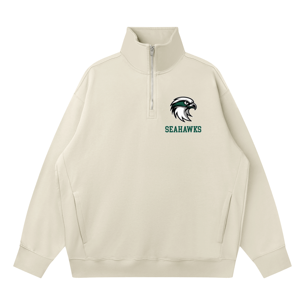 HAWKS Quarter-Zip Drop Shoulder Sweatshirt