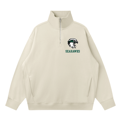 HAWKS Quarter-Zip Drop Shoulder Sweatshirt