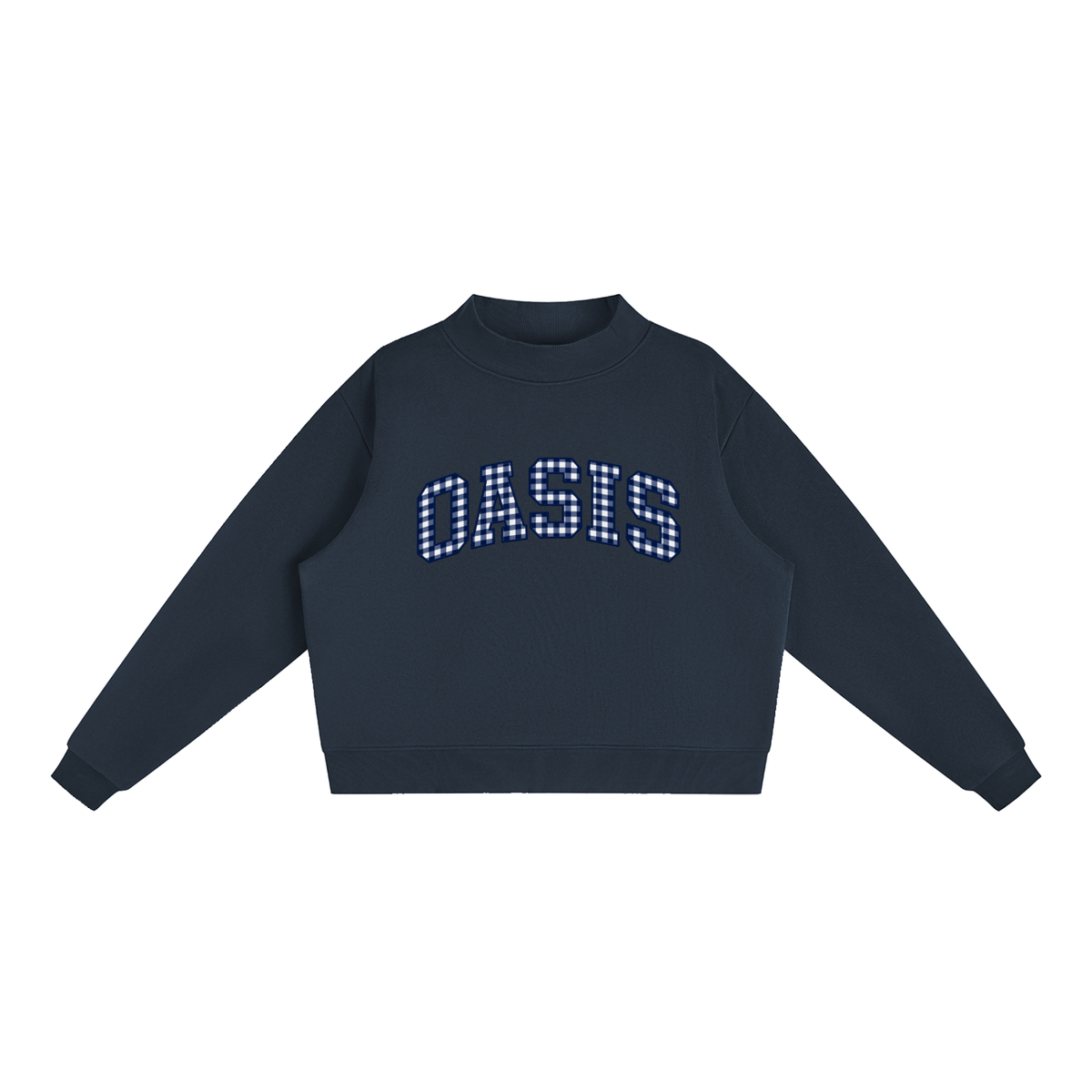 Essential Fleece Mock-Neck Crew Sweatshirt