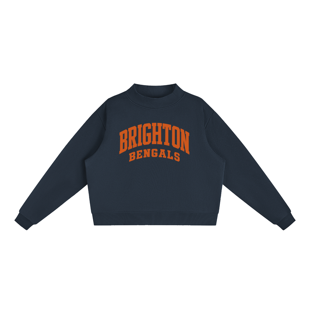 Essential Fleece Mock-Neck Crew Sweatshirt