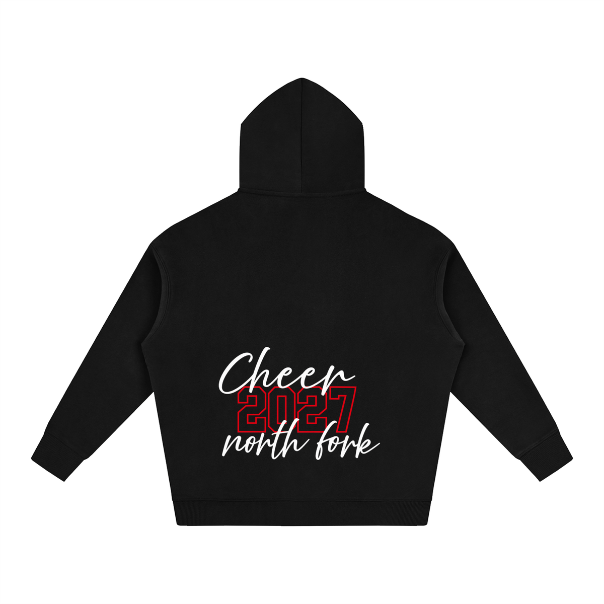Cursive Front North Fork Oversize Fleeced Hoodie