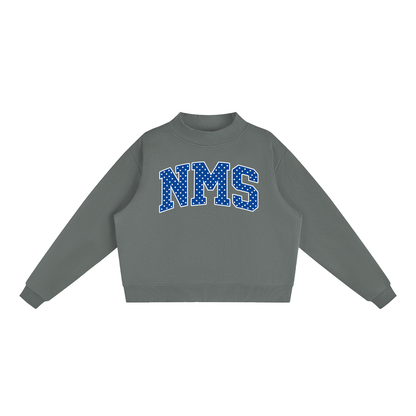 Polka Dot Northside Essential Fleece Mock-Neck Crew Sweatshirt (printed)