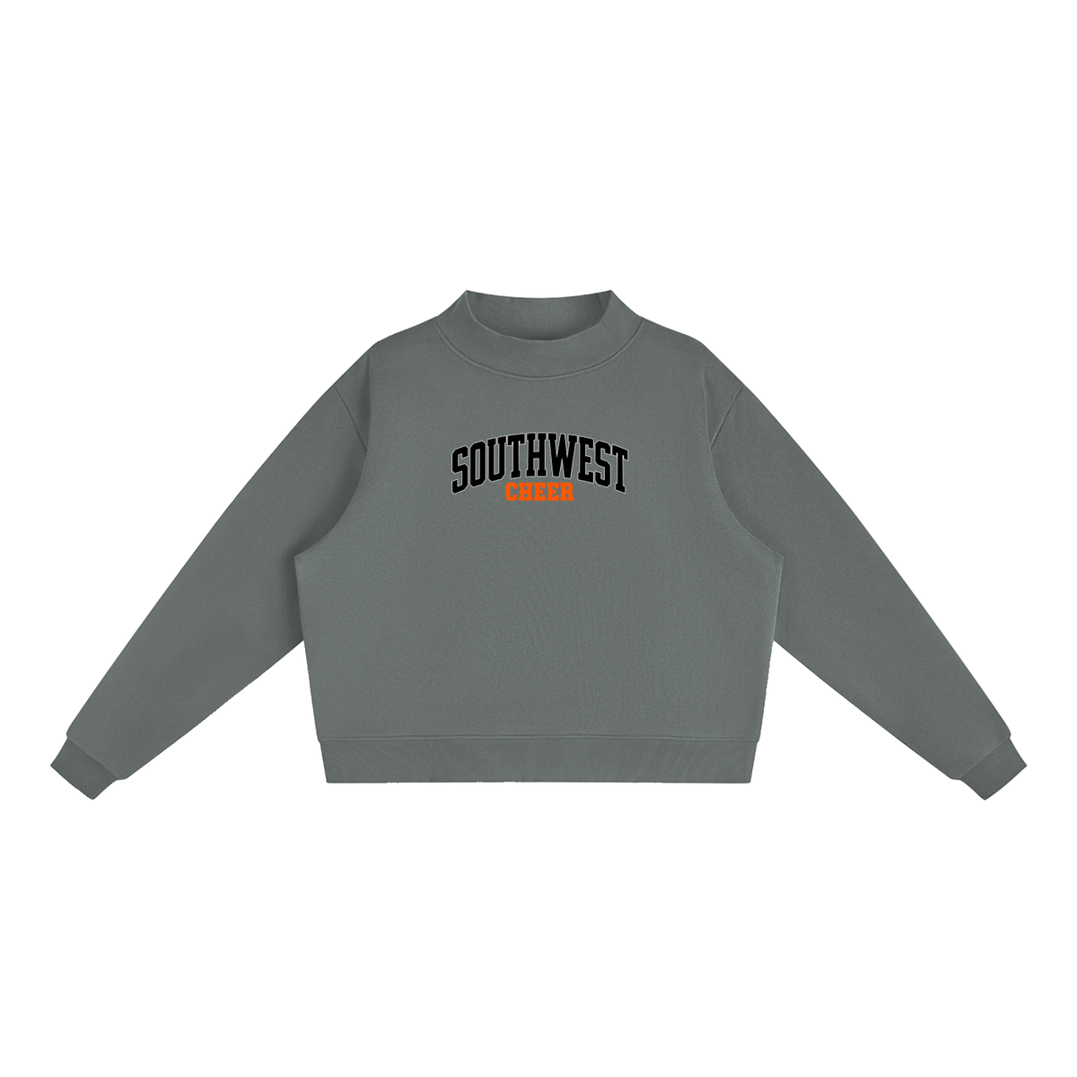 Essential Fleece Mock-Neck Crew Sweatshirt