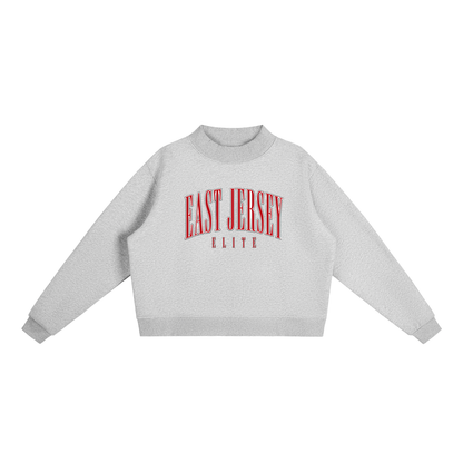 Essential Fleece Mock-Neck Crew Sweatshirt