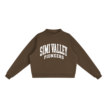 Essential Fleece Mock-Neck Crew Sweatshirt