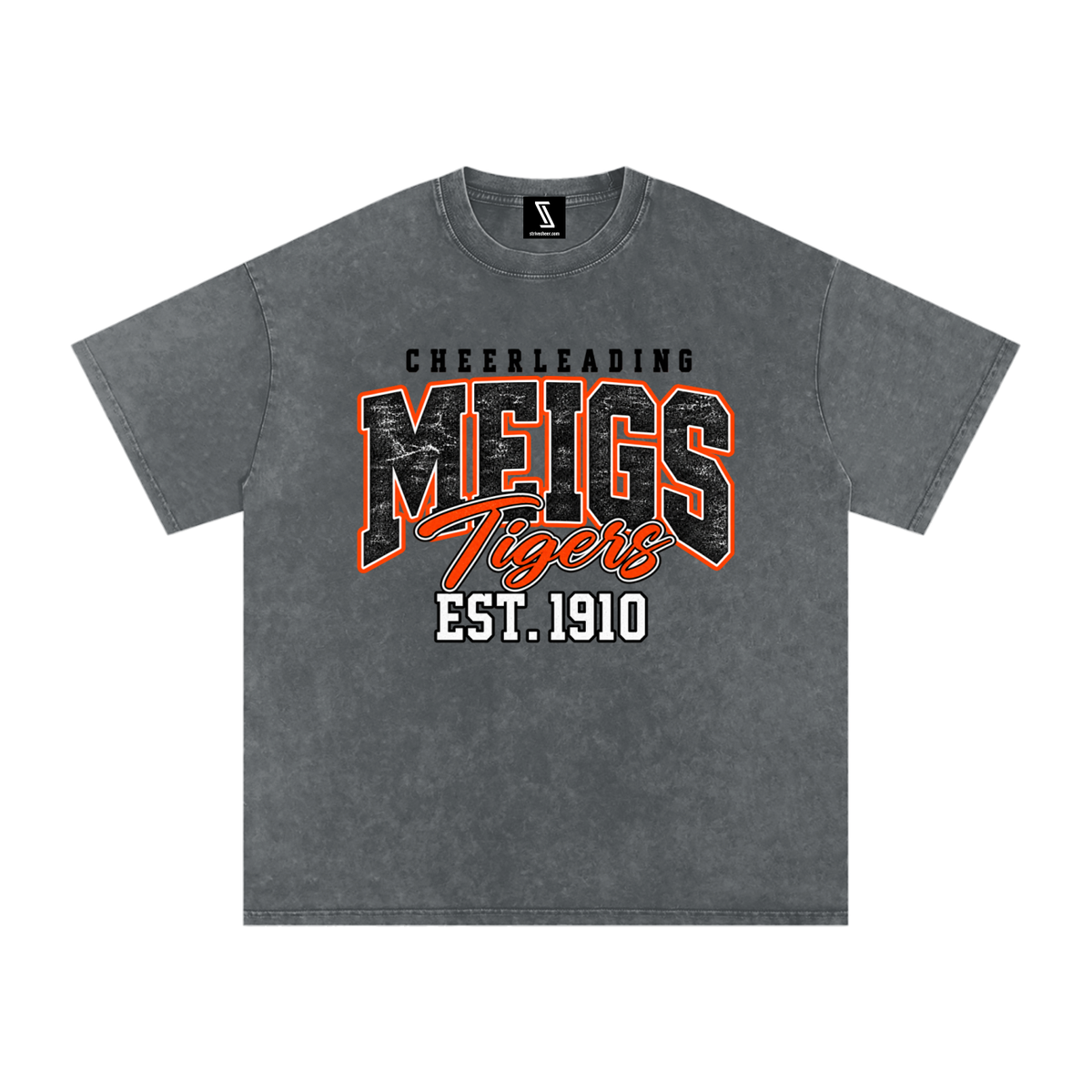 Vintage Meigs County Snow Washed Oversized Cotton T-Shirt