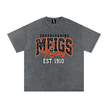 Vintage Meigs County Snow Washed Oversized Cotton T-Shirt
