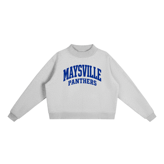 Basic 2 Maysville Essential Fleece Mock-Neck Crew Sweatshirt (printed)