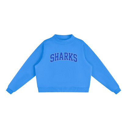 Essential Fleece Mock-Neck Crew Sweatshirt