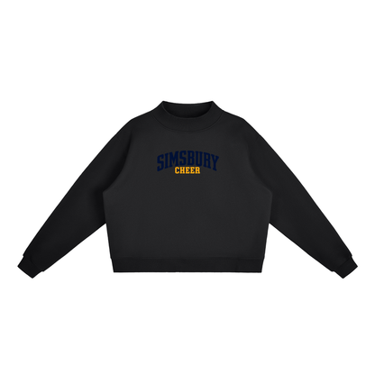 Basic 1 Simsbury Essential Fleece Mock-Neck Crew Sweatshirt (printed)