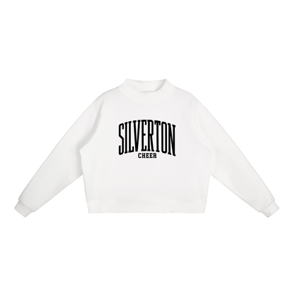 Essential Fleece Mock-Neck Crew Sweatshirt