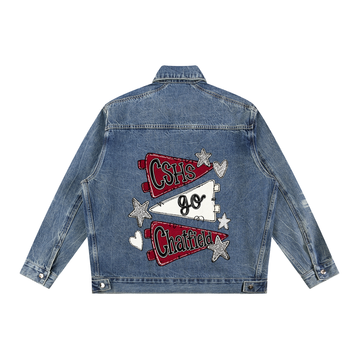 Lets Go Chatfield Vintage Wash Zip Up Denim Jacket