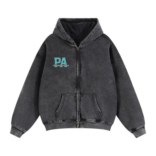 Zip-Through Boxy Fleece Hoodie