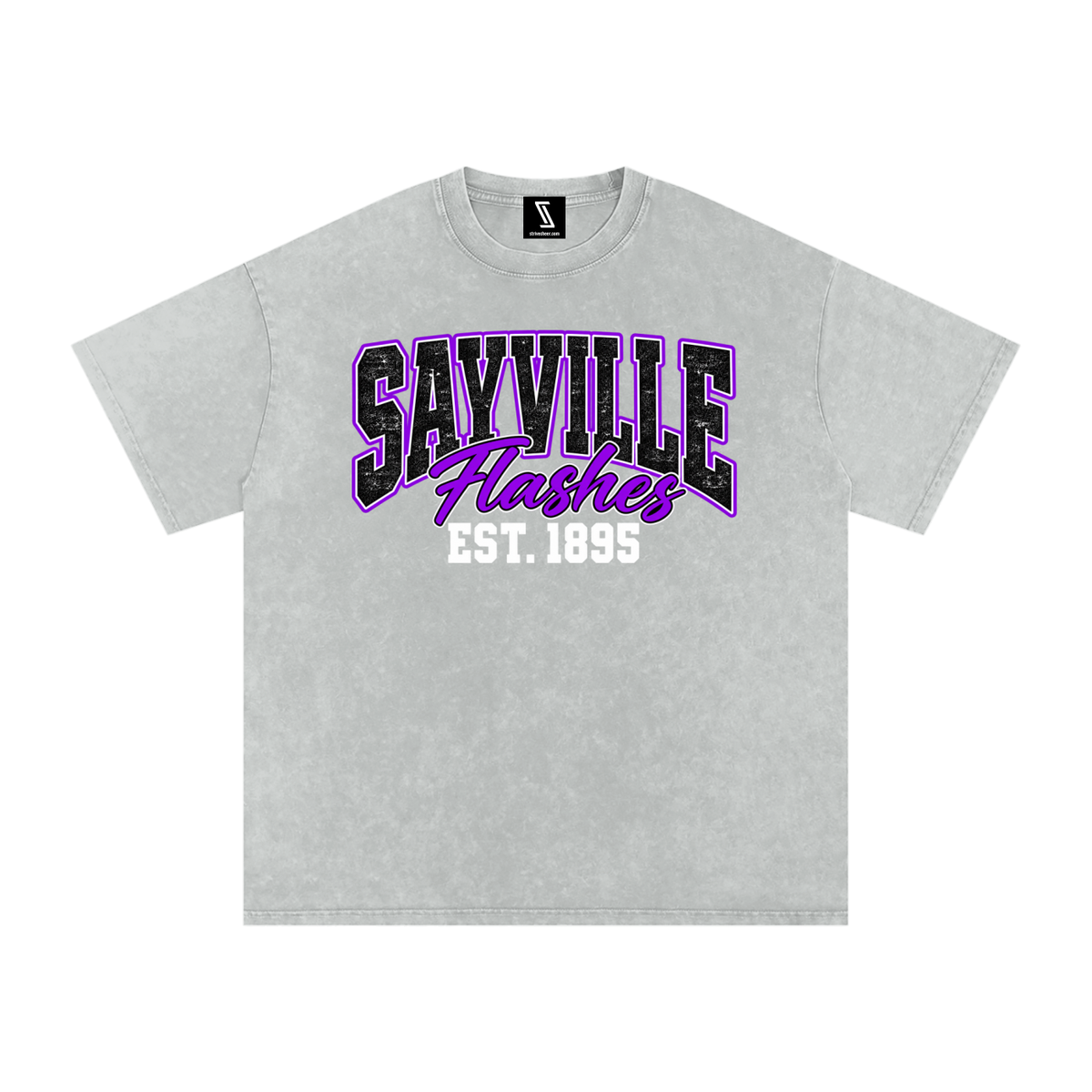 Vintage Sayville Snow Washed Oversized Cotton T-Shirt