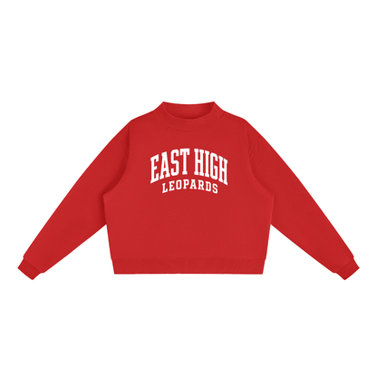 Essential Fleece Mock-Neck Crew Sweatshirt